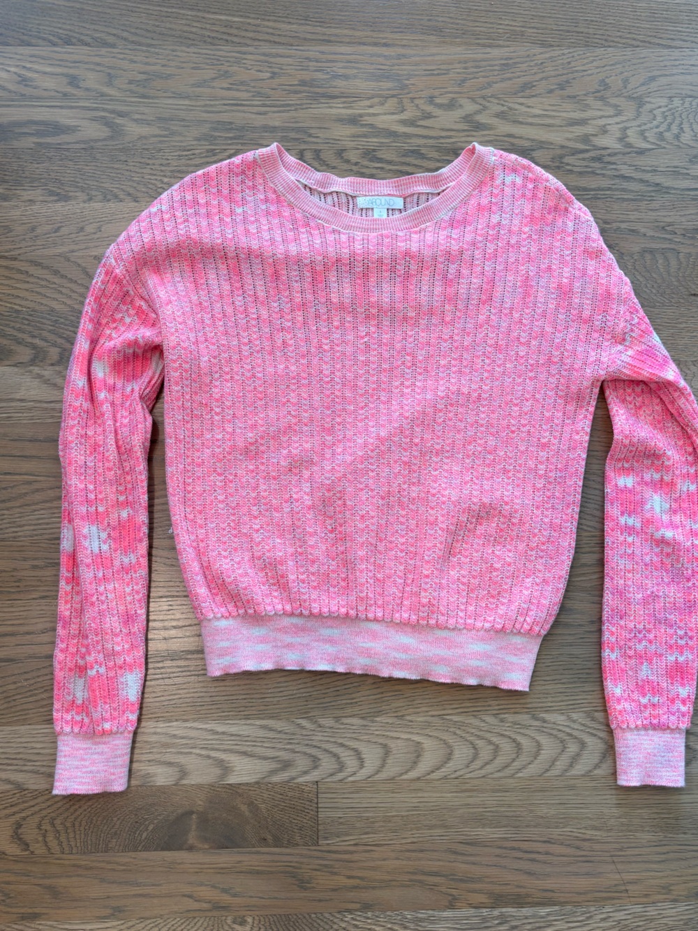 Abound Pink Marled Crewneck Sweater